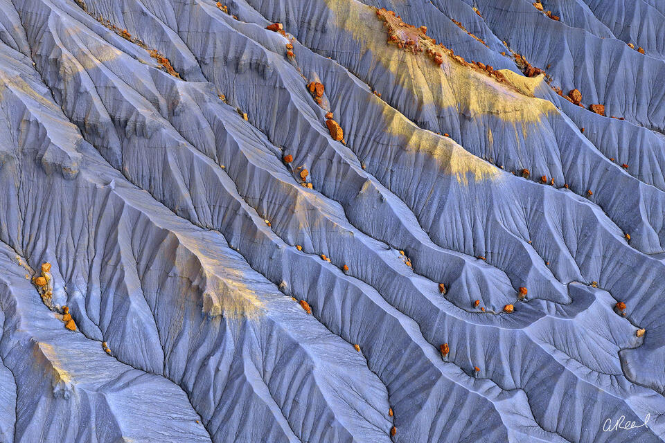 Abstract desert landscapes found in the plateaus near Hanksville, Utah photographed by artist Aaron Reed. 